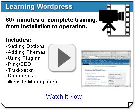 Wordpress video tutorial training